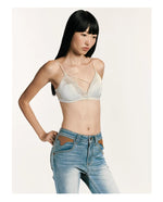 Silk Lace Triangle Bralette