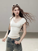 Flutter Sleeve Crop Top