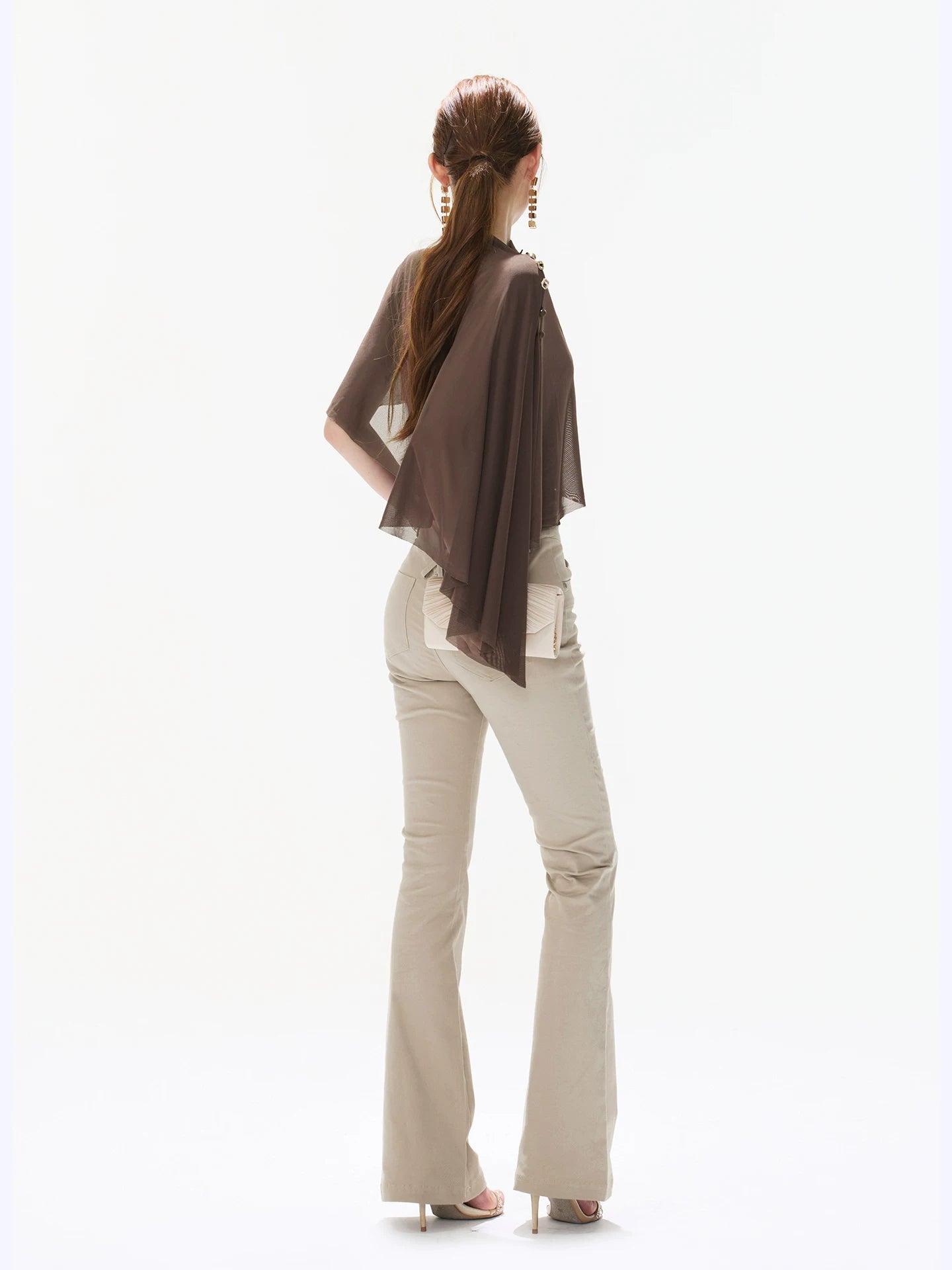 Crystal Mesh Cape Top