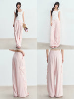 Pink Utility Wide-Leg Pants