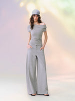 Airy Asym Tee Pants Set