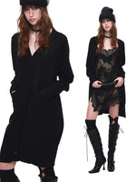 Burnout Sheer Long Cardigan
