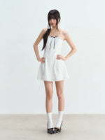 Bow Tube Dress & Cardigan Set