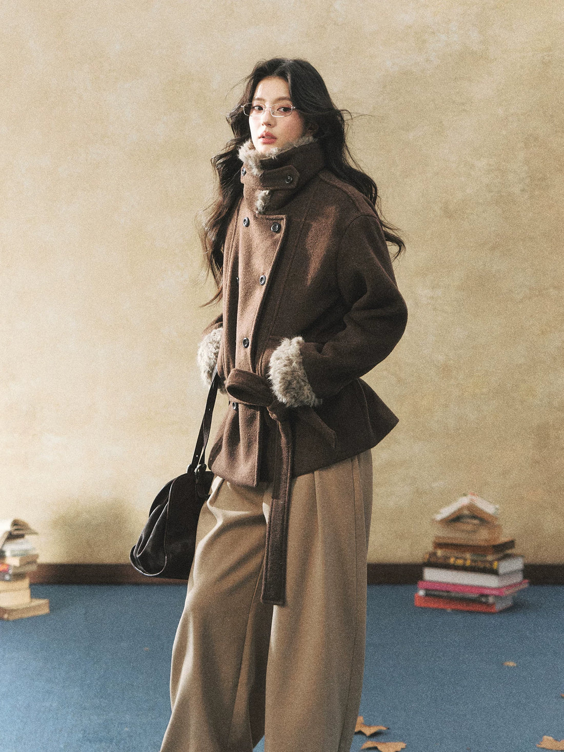 Double-Breasted Fur Coat