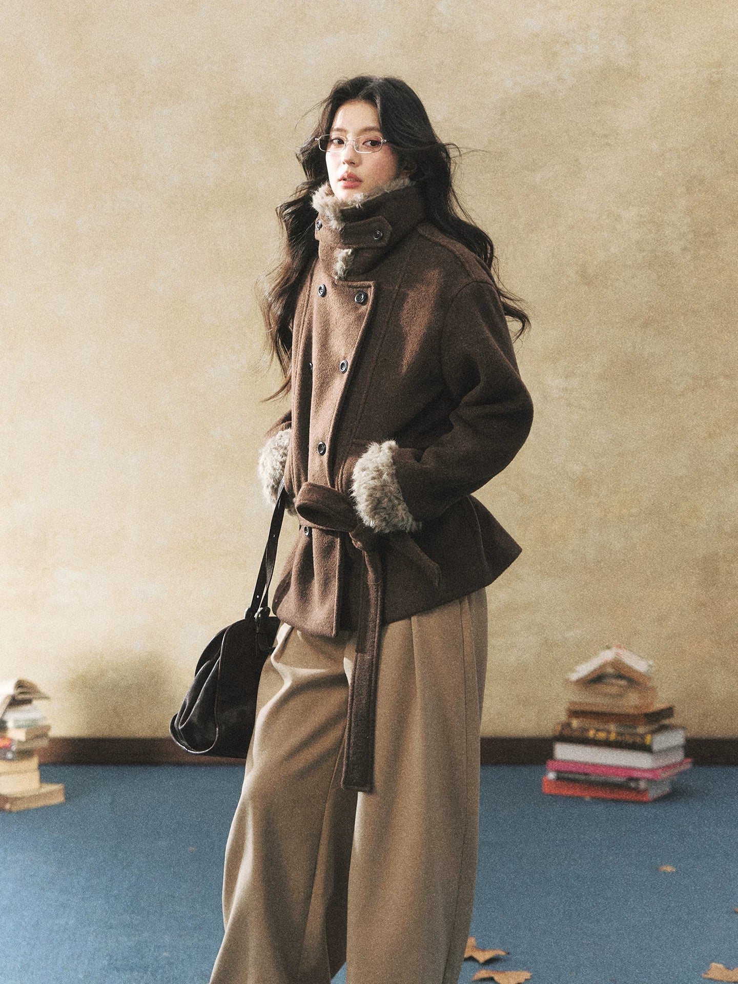 Double-Breasted Fur Coat