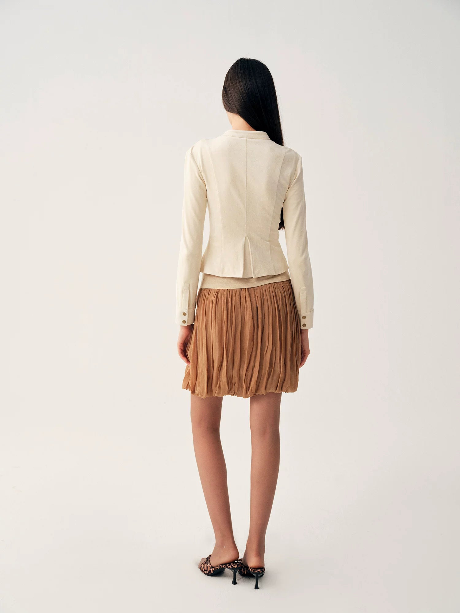 High-Waist Tulip A-Line Skirt