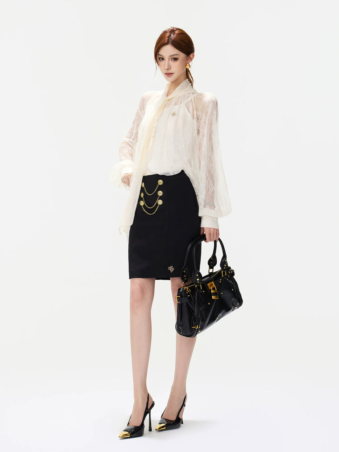 Medal Chain Mini Skirt