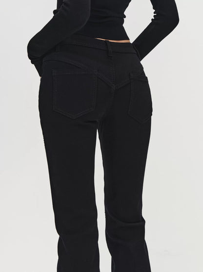 R2 Diamond Flare Denim Pants