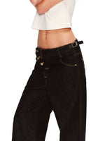 Asymmetrical Raw Denim Jeans