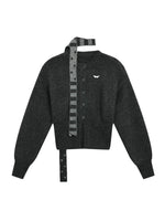 Retro Striped Knit Button Cardigan