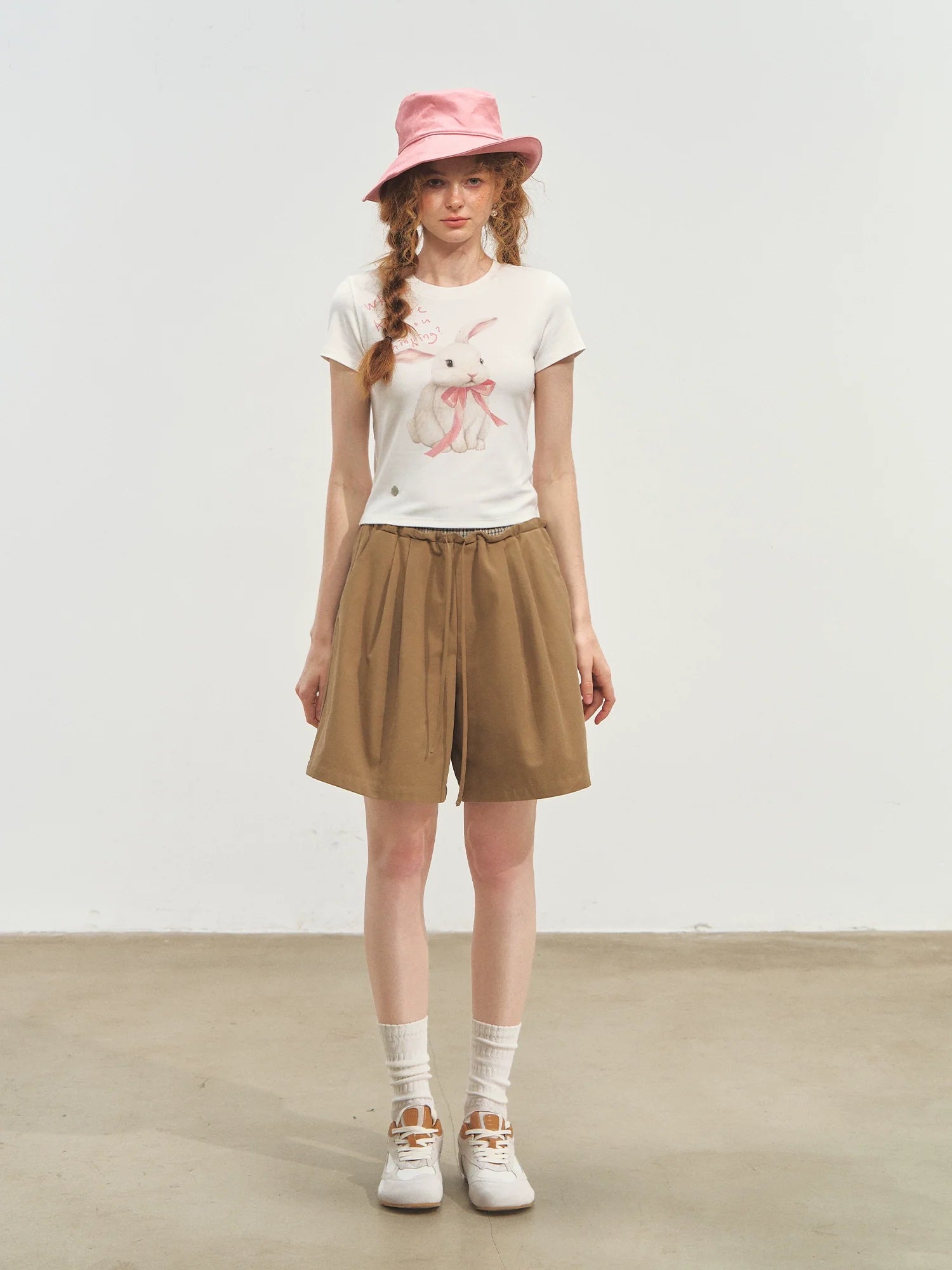 Bow Bunny Print Short - Sleeve T-Shirt