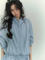 Floral Stand Collar Jacket & Dress Set