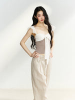 Bow Layered Knit Top