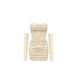 Mermaid Strap Long Velvet Bodycon Dress