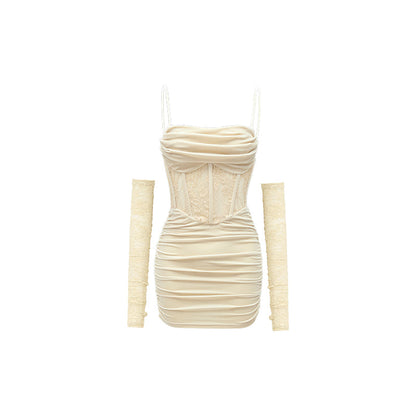 Mermaid Strap Long Velvet Bodycon Dress