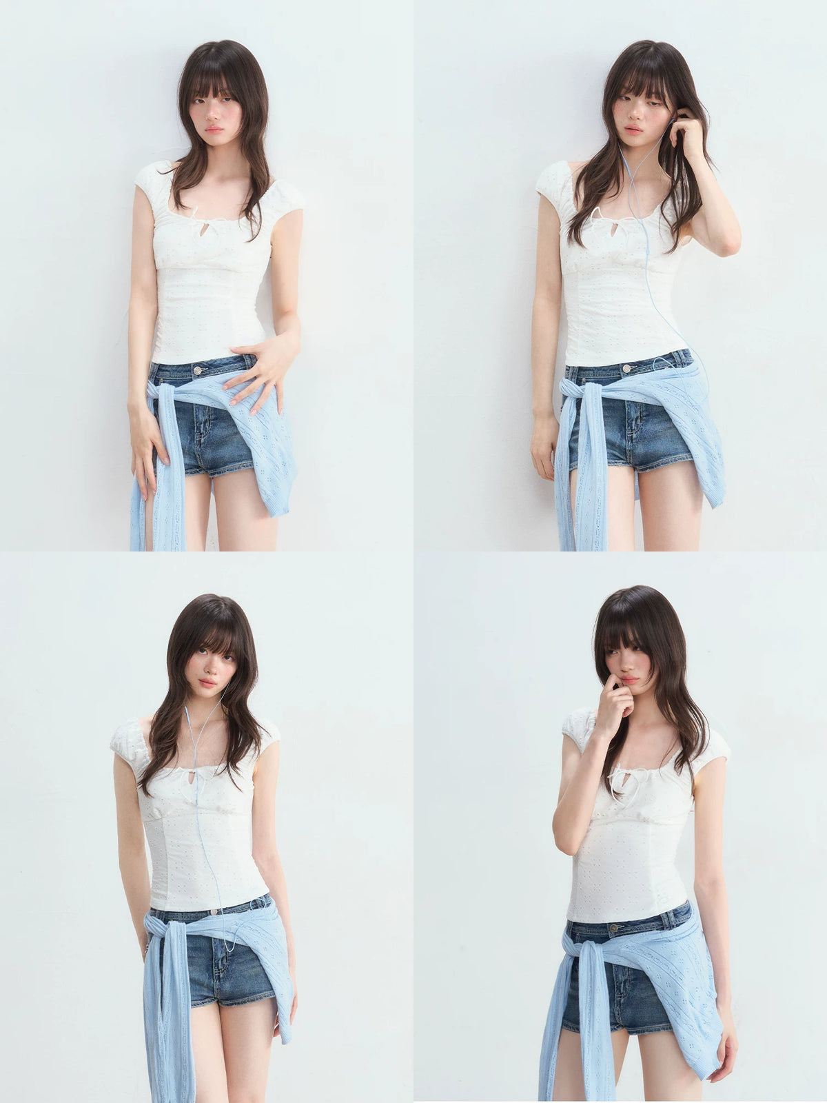 Square Neck Jacquard Top