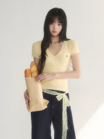 Classic V-Neck Knit Top