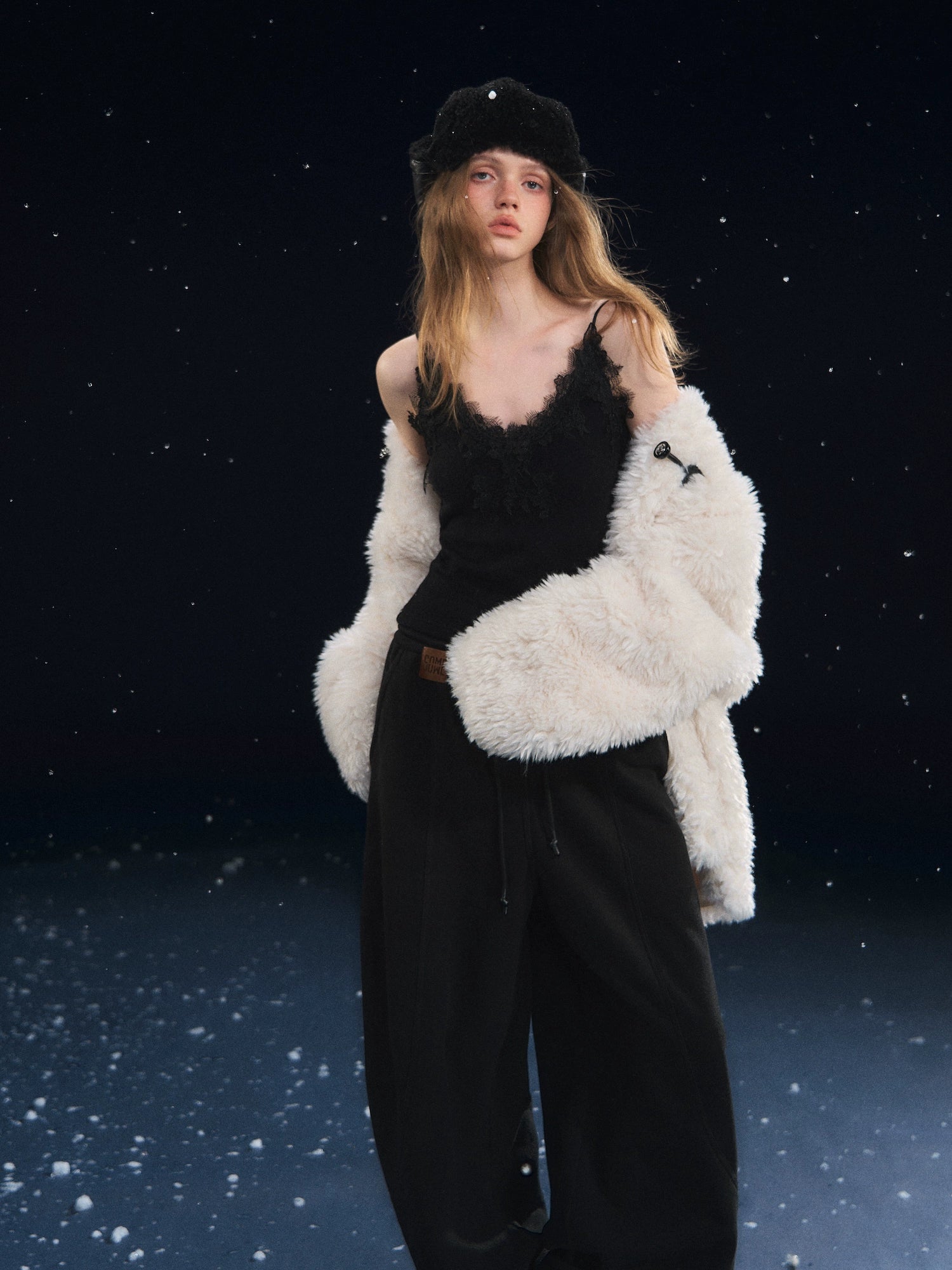 Textured Velvet Lace Cami Vest