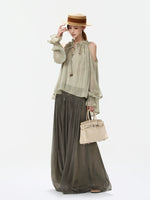 Drawstring Wide-Leg Pants