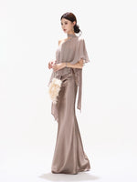 Draped Chiffon Halter Top