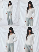 Lace Trim Knit Top