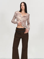 Paisley Henley Long Sleeve Tee