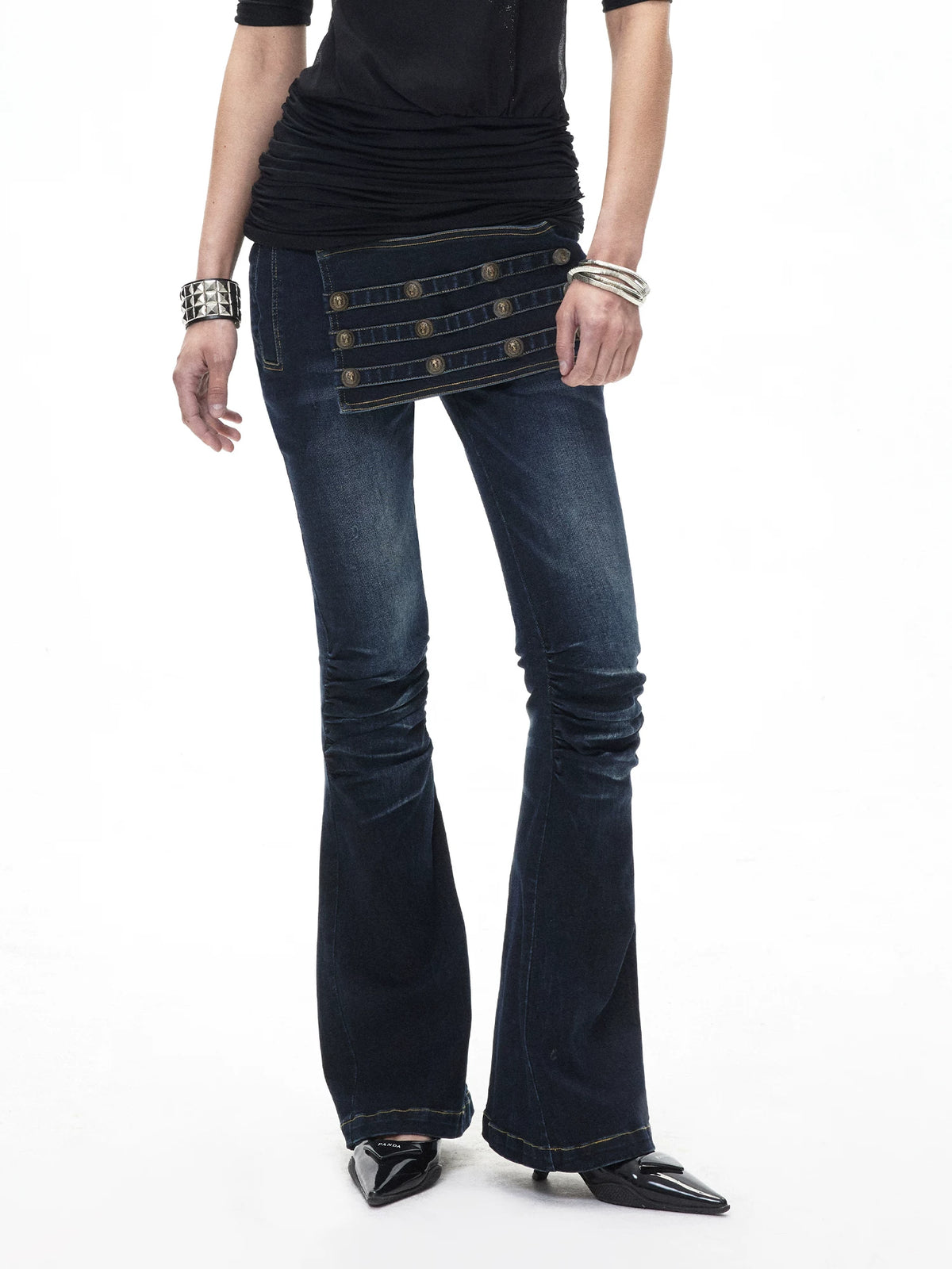 Low Rise Flare Jeans