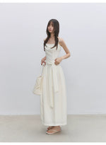 Pleated Tie Cami Dress