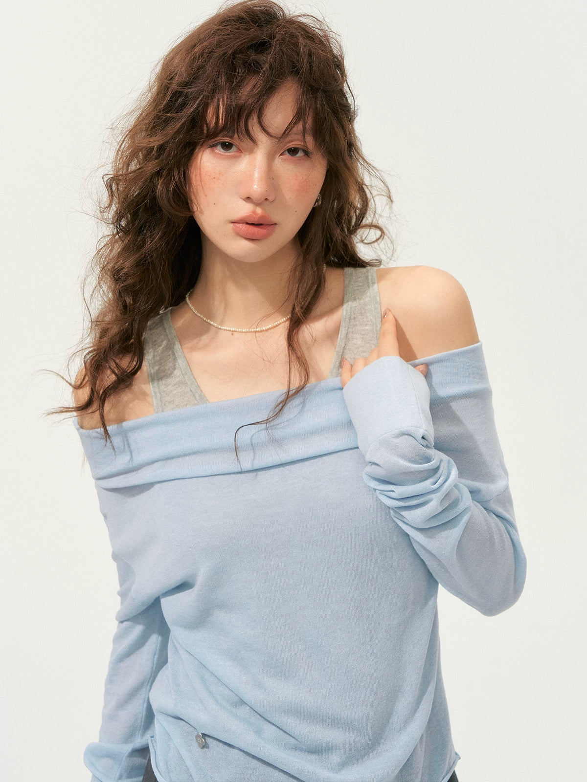 Polka Dot Layered Contrast Tee Set