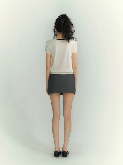 Argyle Layered Short Tee