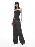 Polka Dot Textured Tube Top