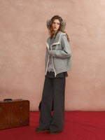 Contrast Trim Hooded Cardigan