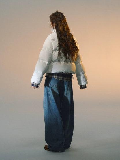 Fur-Trim Short Puffer