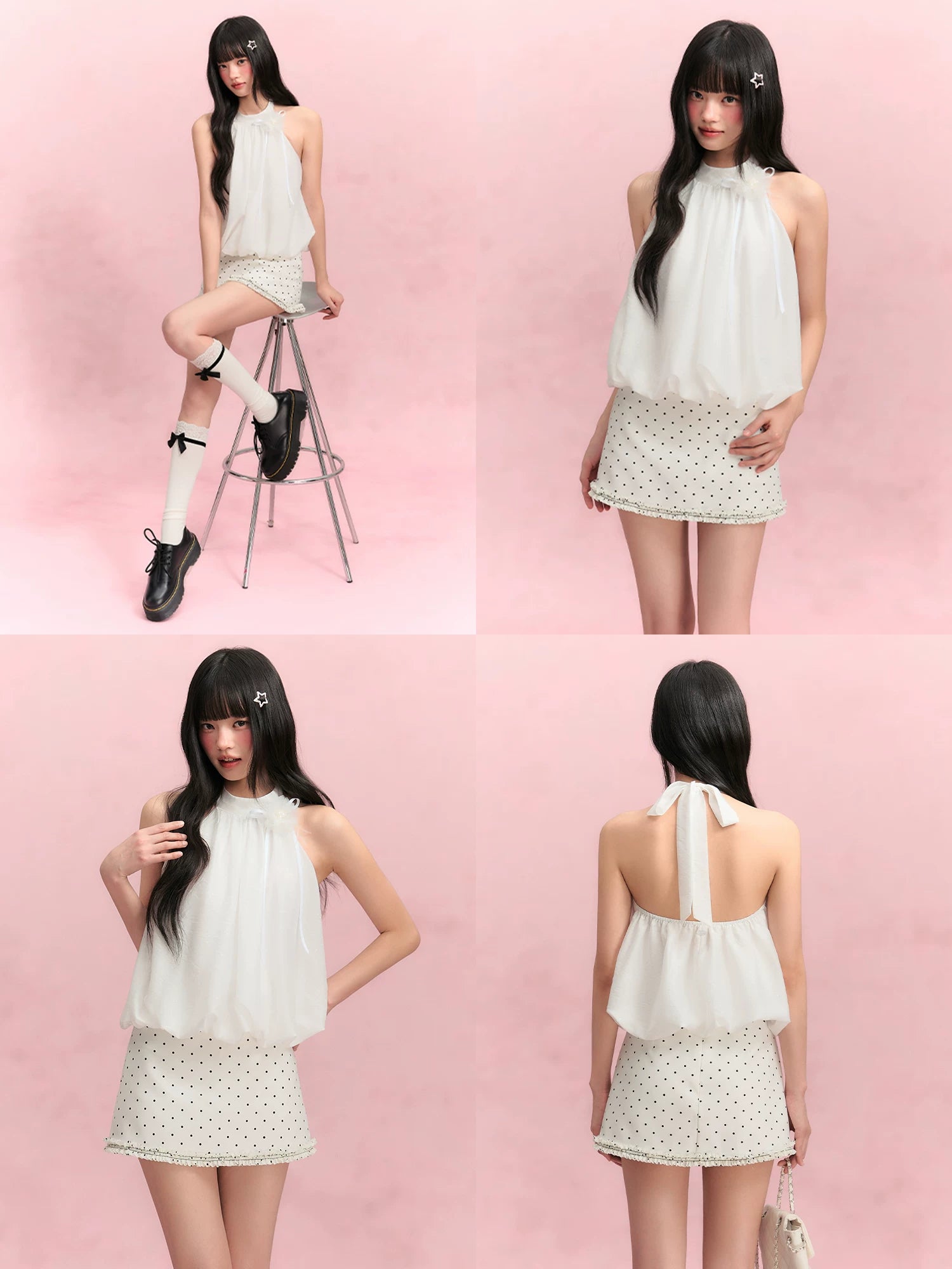 Halter Floral Top &amp; Skirt Set