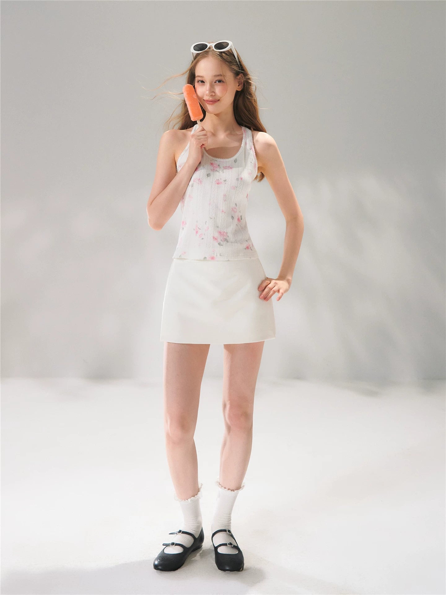 Floral Texture Stretch Tank