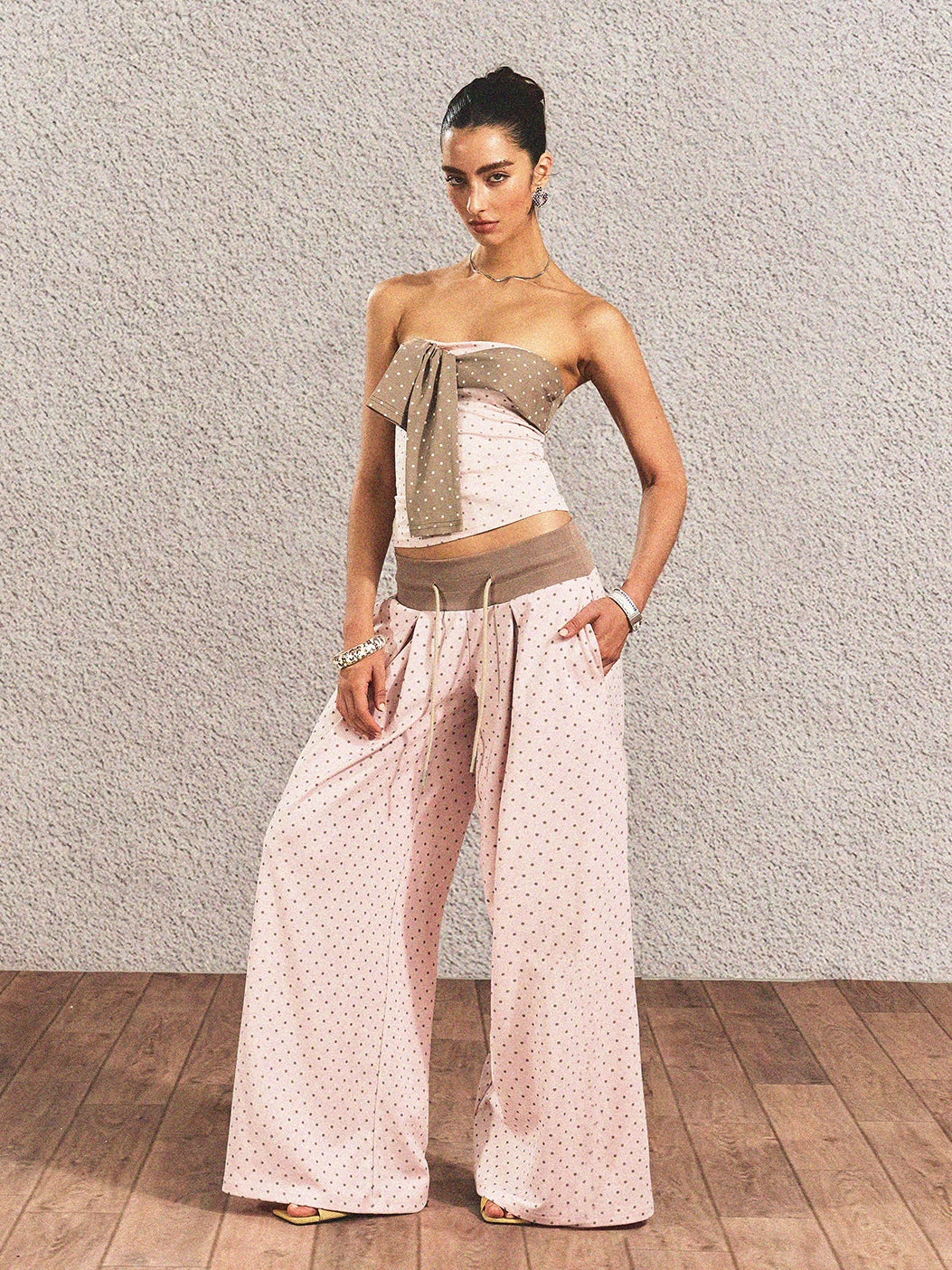 Pink Polka Dot Set