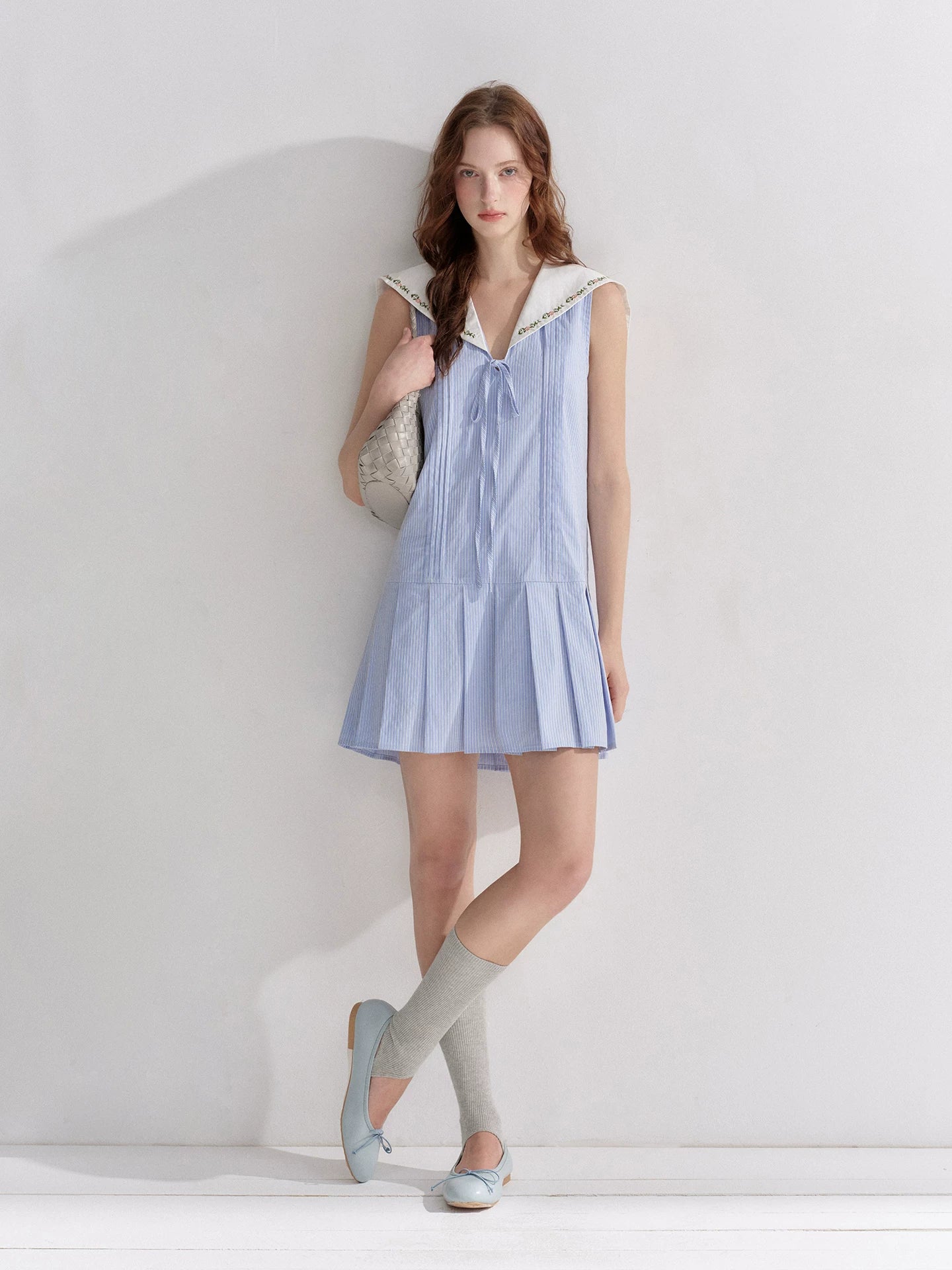 Sailor Collar Pleated Dress