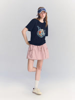 Drawstring A-Line Skirt