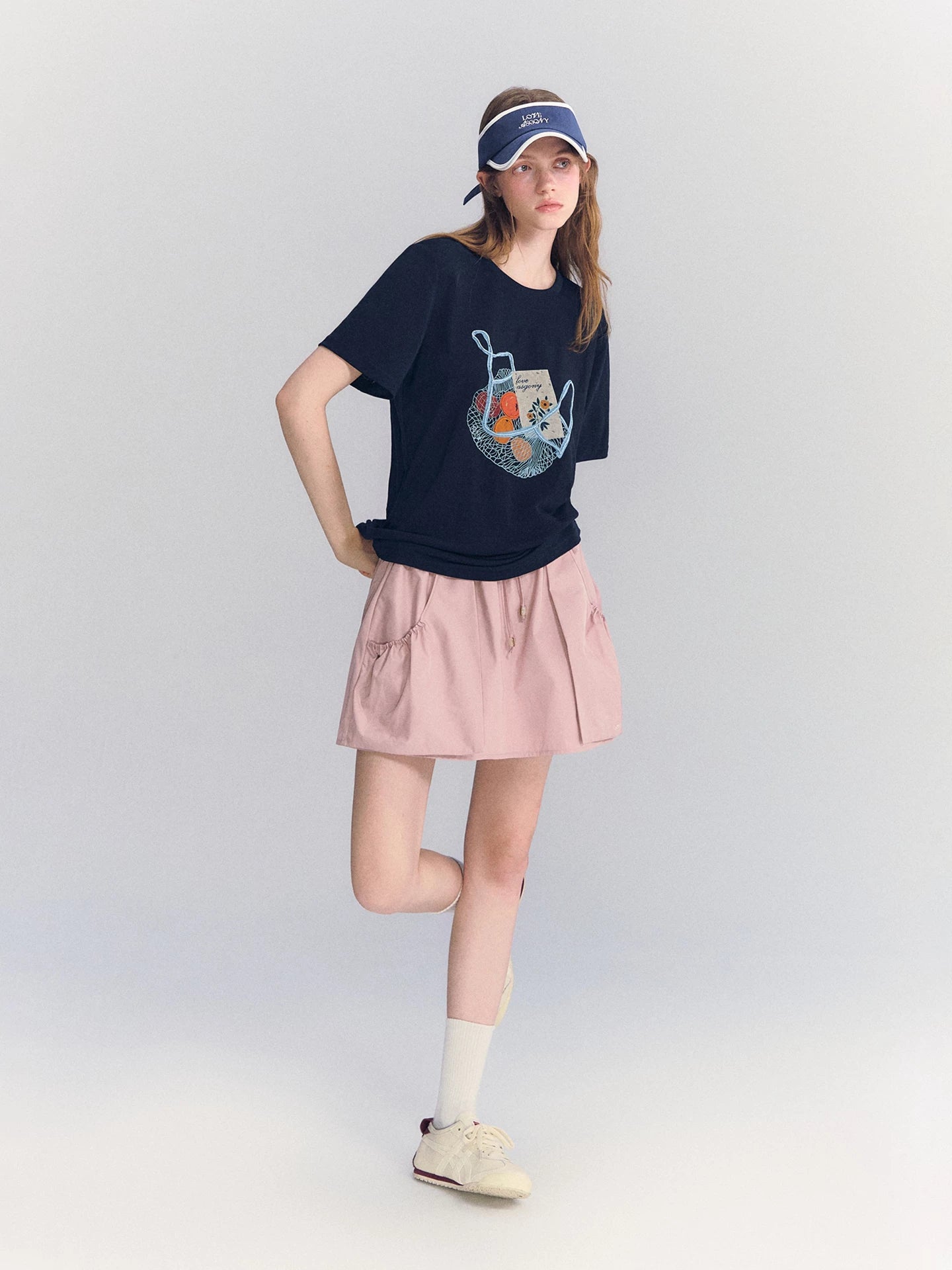 Drawstring A-Line Skirt