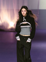 Striped Turtleneck Vest Set