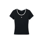 Ghost Tee Contrast Ribbed Slim T-shirt