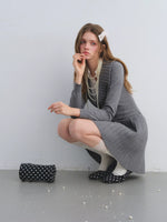 Shirt Collar Knit Dress