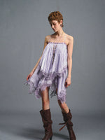 Lilac Beaded Satin Cami Dress
