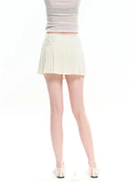 Pleated Chiffon Mini Skirt