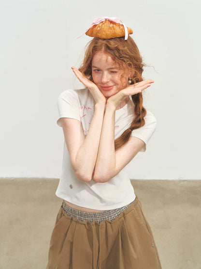 Bow Bunny Print Short - Sleeve T-Shirt