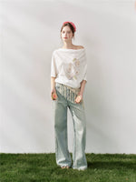 Rhinestone Star Wide-Leg Jeans