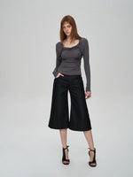 Lyocell Layered Ruched Tee