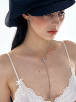 Iris Zircon Tassel Necklace