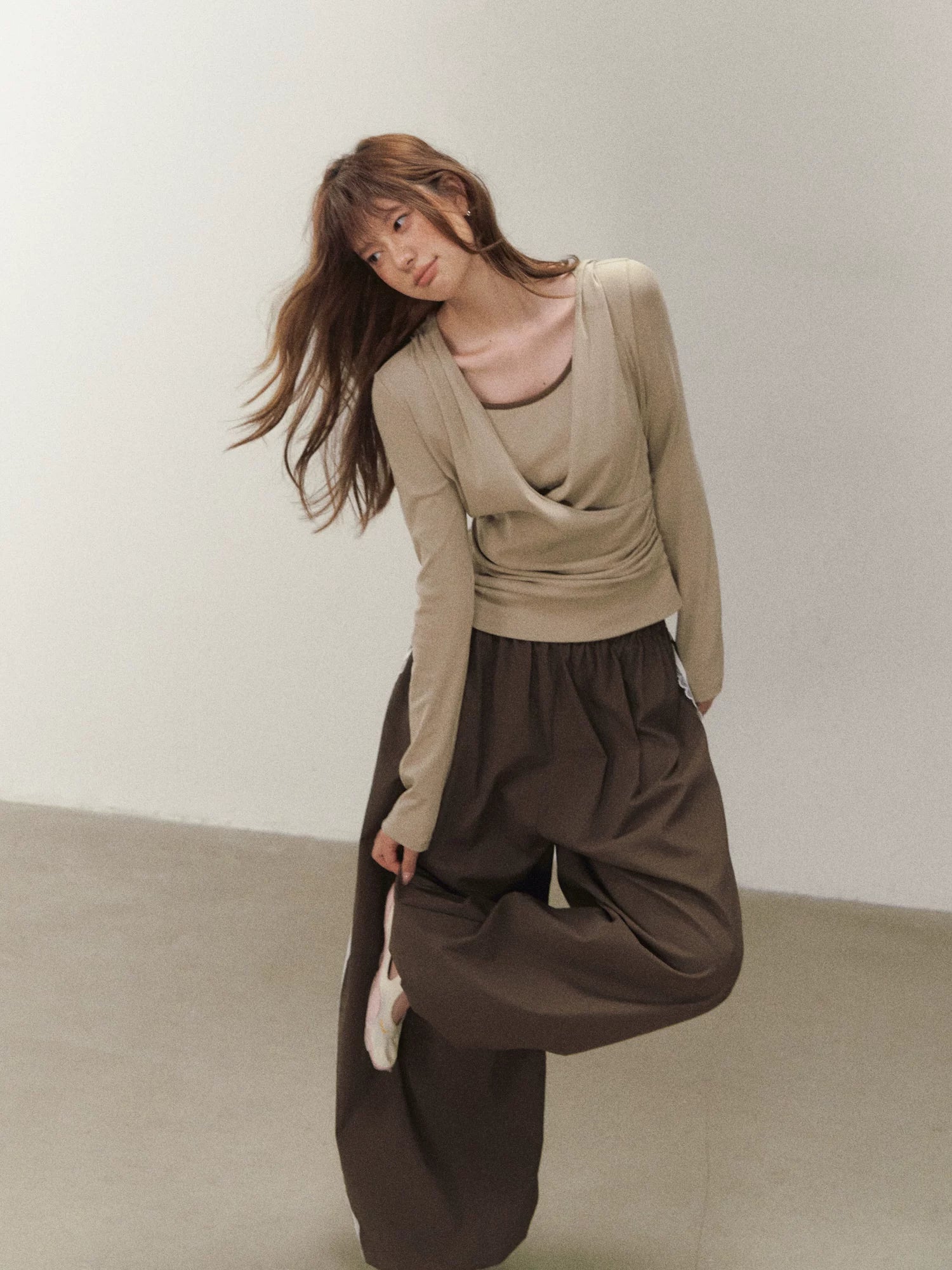 Cross Hooded Long Sleeve Tee