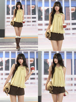 Yellow Polka Dot Halter Top